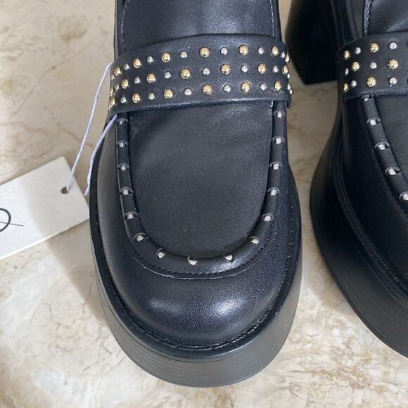NEW! Design Concept Studio Chunky Studded Platform Loafers - Picture 5 of 11
